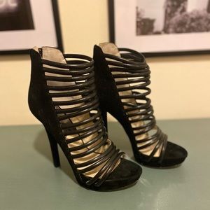 Black dressy platform heels.